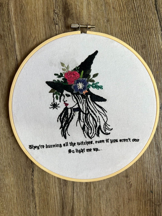 8-Inch Handmade Embroidery Hoop – "I Did Something Bad" Inspired 🔥✨